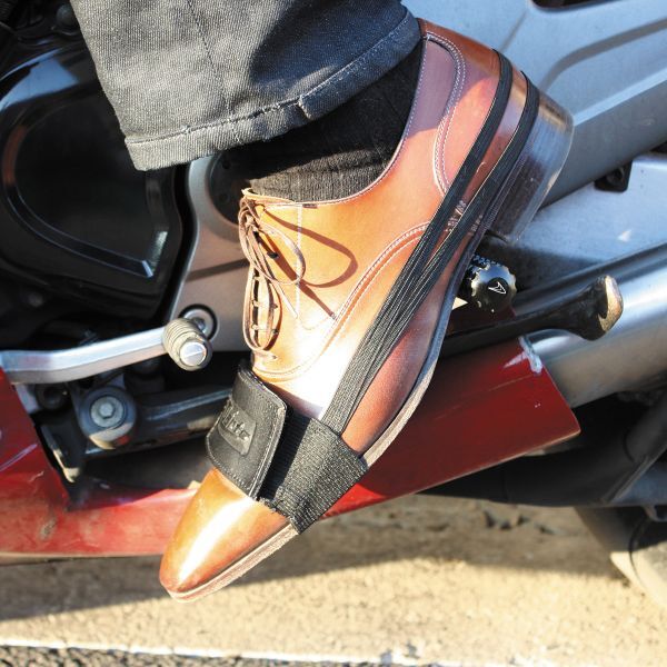 Protection Cuir Chaussure Motard, Selecteur Moto Biker, Noir Basket